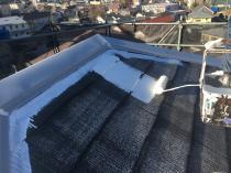 横浜市戸塚区A様邸屋根下塗り1回目