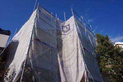 ダイヤモンドコート外壁塗装現場