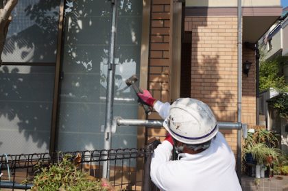 足場設置作業