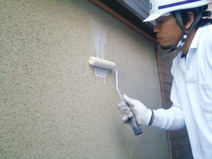 外壁塗装下塗り作業