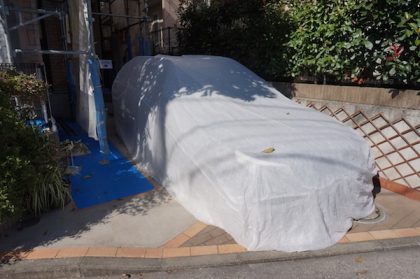 塗料飛散防止車カバー