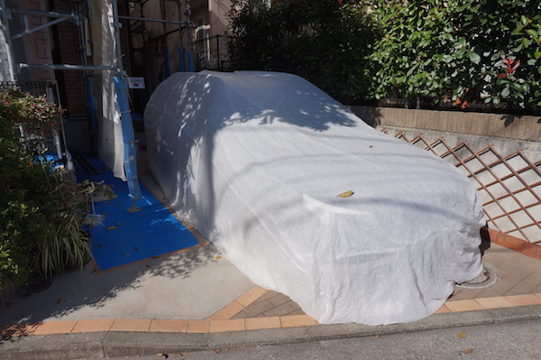 塗料飛散防止車カバー