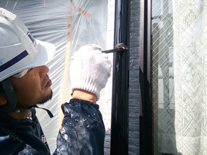 付帯部塗り替え作業