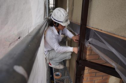 付帯部塗装作業