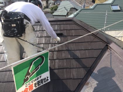 住宅塗装上塗り