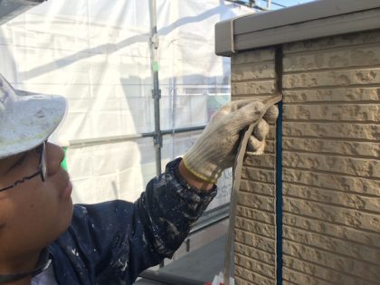 シーリング撤去作業