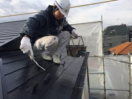 屋根クリヤー塗装