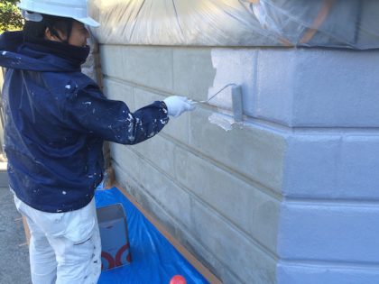 石調吹付塗装