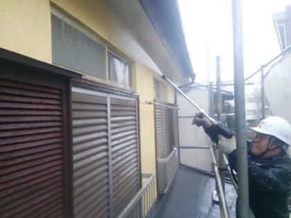 外壁高圧洗浄作業