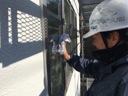 塗装後清掃作業