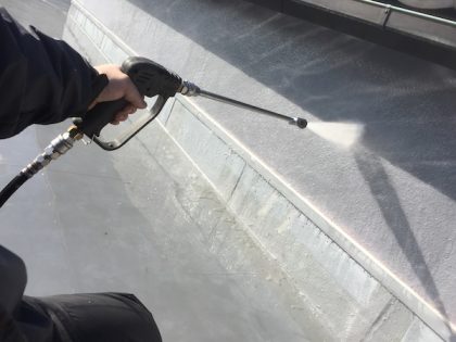 屋上高圧洗浄