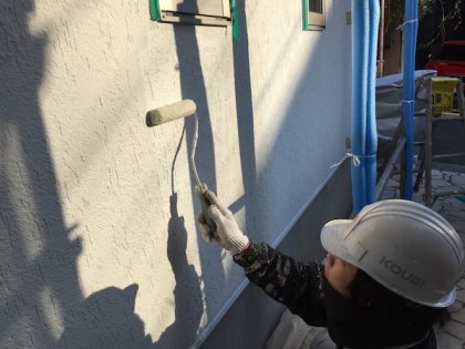 艶消し塗料インディフレッシュセラ上塗り2回目