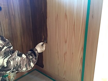 栄区新築住宅木枠塗装工事