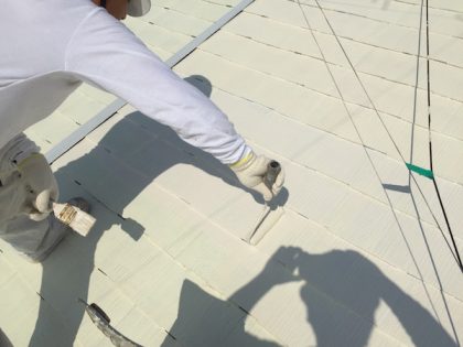 屋根下塗り