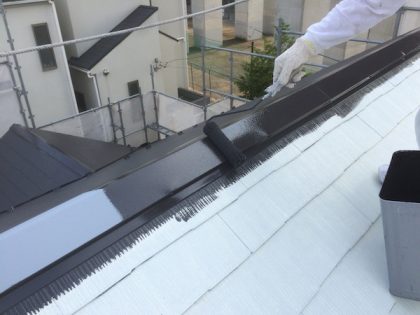 棟板金上塗り