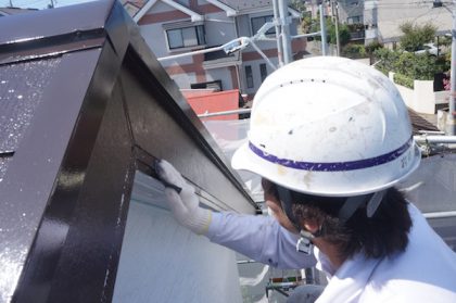 付帯部ケレン作業