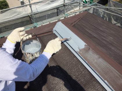 屋根棟板金錆止め