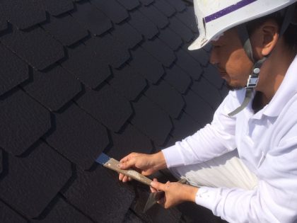 雨漏り防止の為の縁切り作業