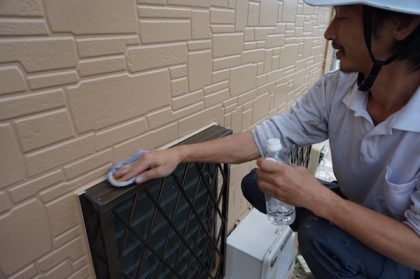 完了前の清掃作業