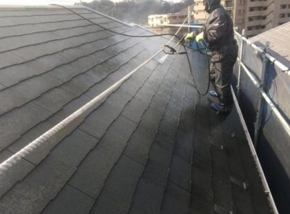 屋根塗装　高圧洗浄　金沢区　戸建　リフォーム　横浜市