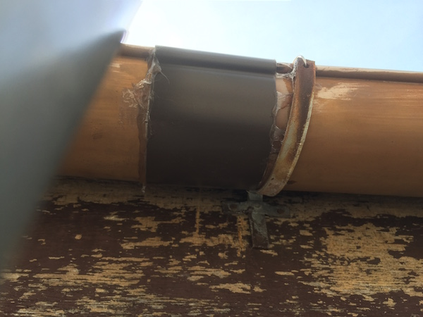 棟板金腐食部補修作業