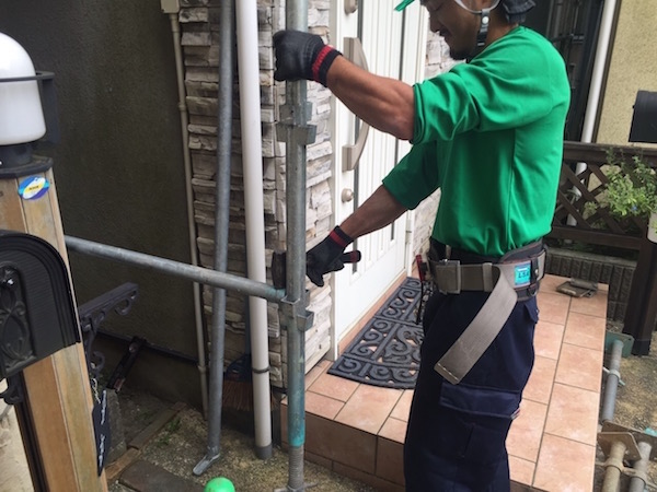 足場設置作業