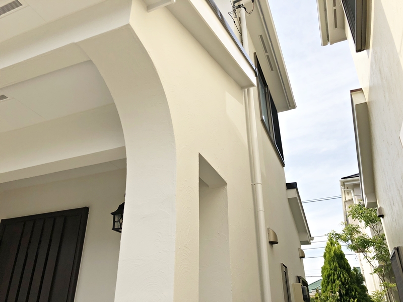 横浜市戸塚区Y様邸インディフレッシュセラ外壁塗装施工後画像