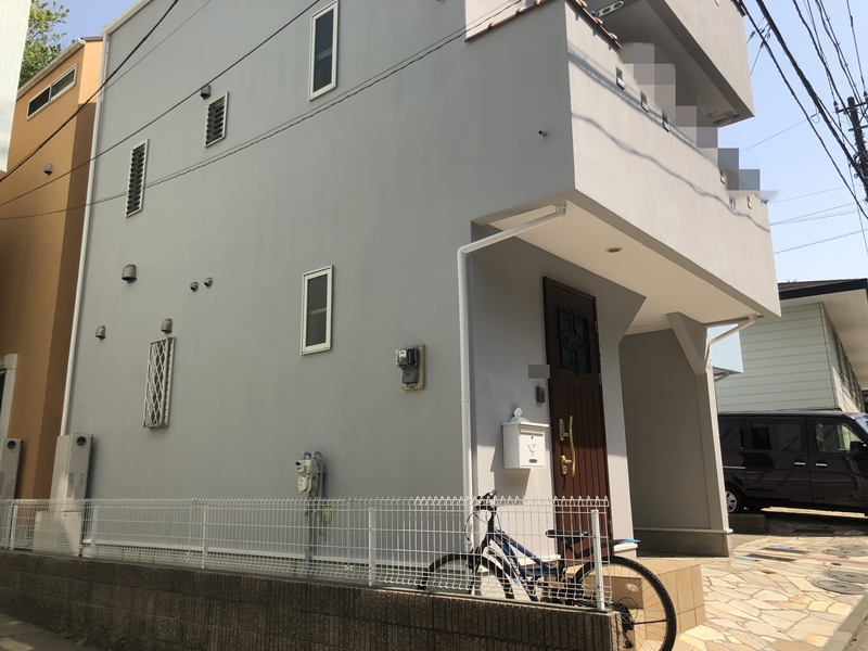横浜市磯子区K様邸インディフレッシュセラ外壁塗装施工後画像