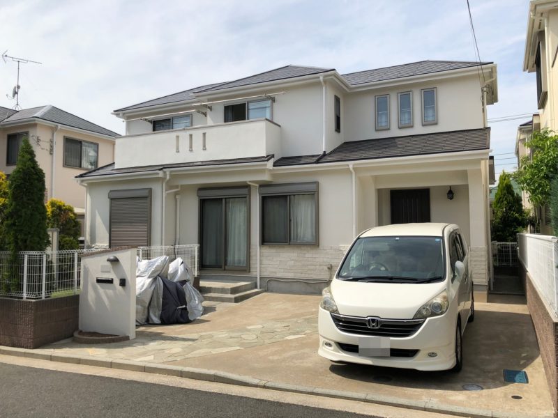 横浜市戸塚区Y様邸インディフレッシュセラ外壁塗装施工後画像