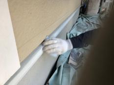 横浜市戸塚区N様邸水切り塗装前ケレン作業