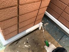 横浜市栄区S様邸水切り塗装上塗り1回目