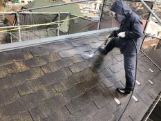 横浜市栄区S様邸住宅塗り替え前高圧洗浄作業