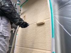 横浜市栄区S様邸住宅塗り替え上塗り2回目