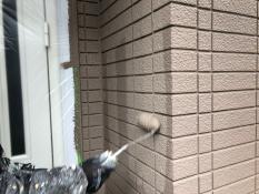 横浜市栄区S様邸玄関周り塗装上塗り2回目