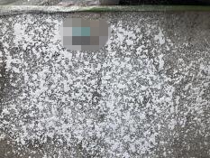 横浜市栄区N様邸塀塗装インディフレッシュセラ肌合わせ中