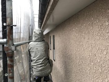 横浜市旭区N様邸住宅塗り替え前高圧洗浄作業