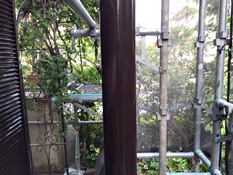 横浜市戸塚区H様邸ベランダ鉄柱塗装完了