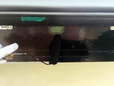 横浜市戸塚区H様邸破風塗装上塗り１回目