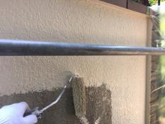 横浜市戸塚区H様邸塀塗装上塗り１回目