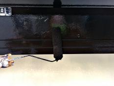 横浜市戸塚区H様邸破風塗装上塗り2回目