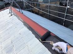 横浜市都筑区S様邸棟板金上塗り１回目