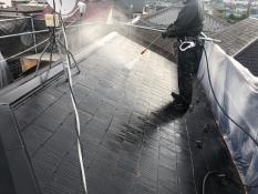 横浜市都筑区S様邸屋根高圧洗浄