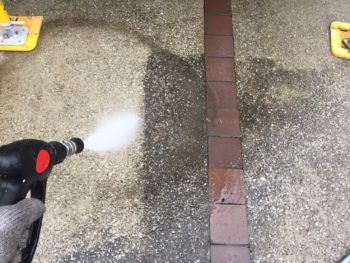 横浜市栄区O様邸外壁塗装前高圧洗浄作業