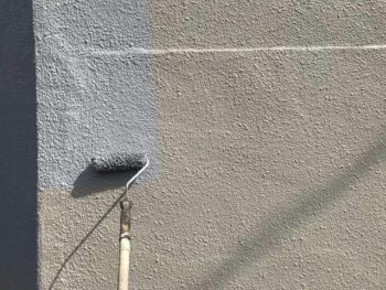 横浜市南区K様塀塗装上塗り２回目