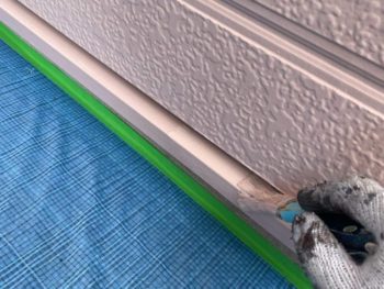 藤沢市S様邸水切り塗装上塗り2回目