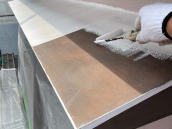 藤沢市S様邸霧除け庇錆止め塗装