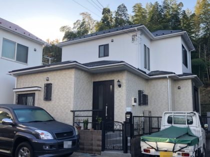 鎌倉市 A 様邸 パーフェクトセラミックトップG ＆ UVプロテクト4Fクリヤー外壁塗装