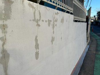 横浜市金沢区F様邸塀塗装施工前画像