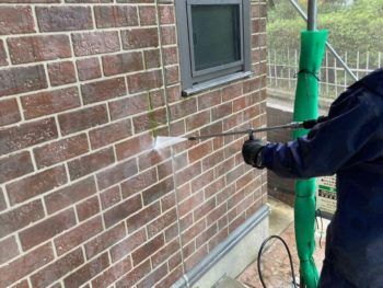 横浜市金沢区S様所有アパートB外壁塗装前高圧洗浄作業