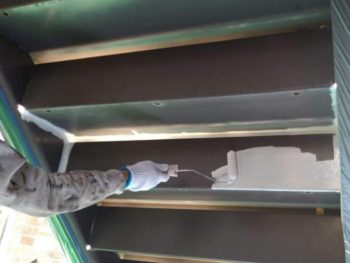 横浜市金沢区S様所有アパートB鉄骨階段錆止め塗装